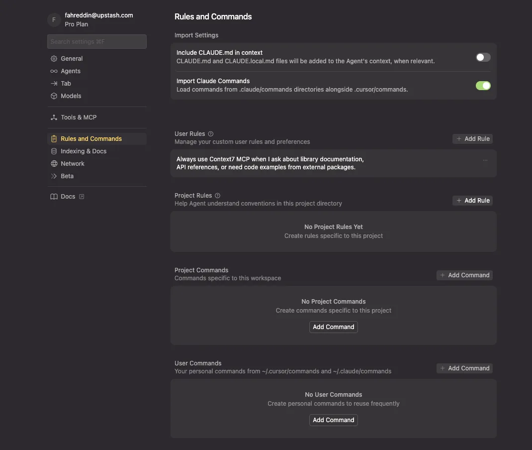 Cursor Rules and Commands