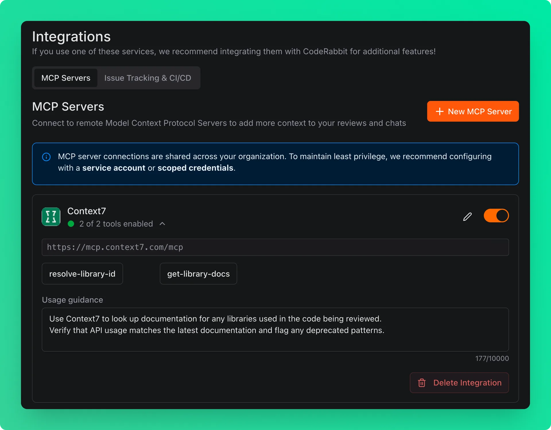 Server connected
